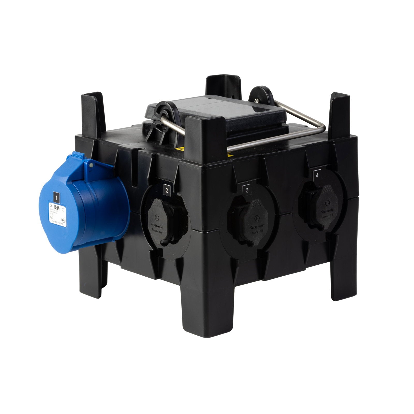 PCE IMST Distribution Box 32A 240V In 4 x TR1 IP65 + 1 x 32A Out  - Alternate View 11
