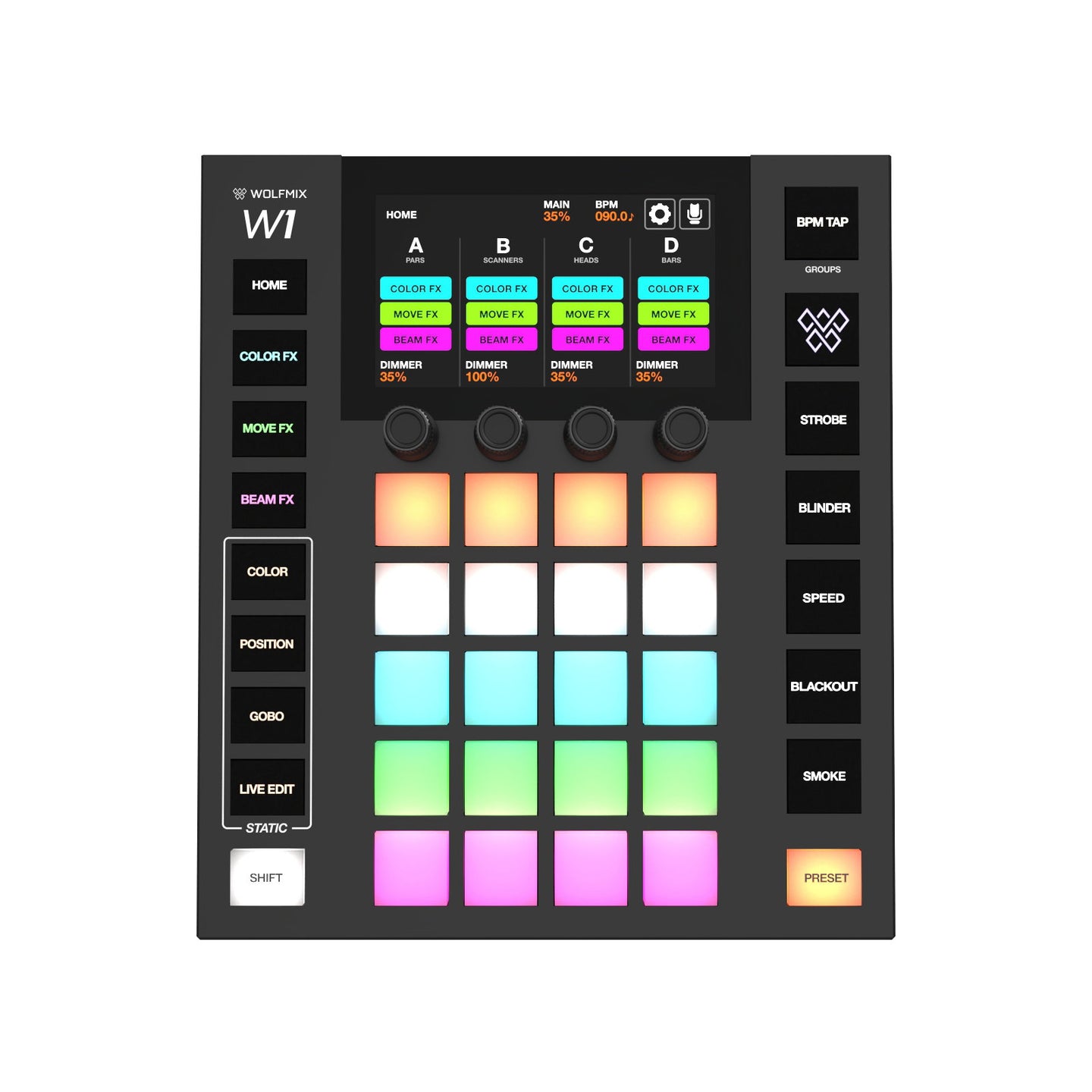 Wolfmix WOLFMIX W1 MK2 DMX Lighting Controller - Alternate View 1