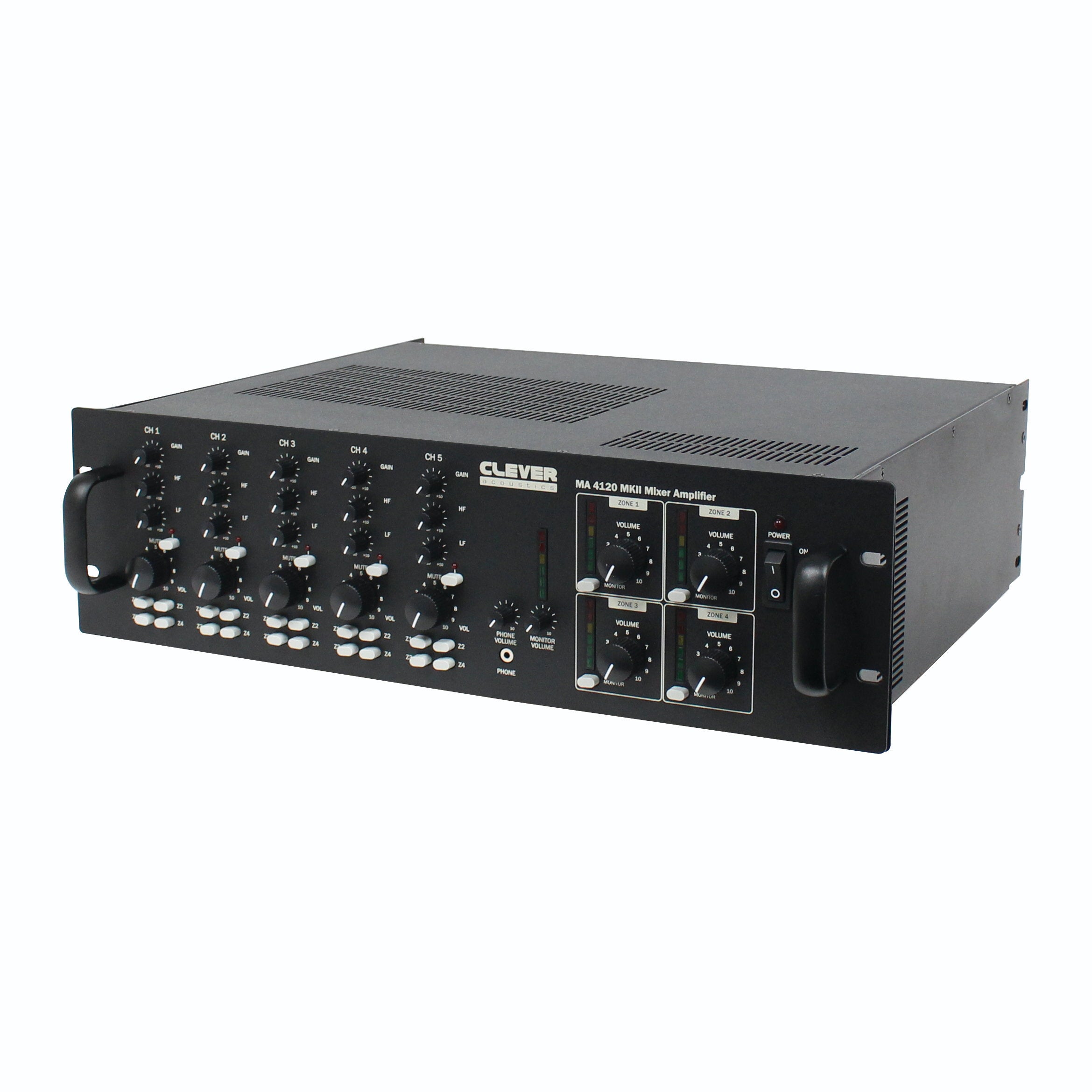 Clever Acoustics MA 4120 MKII 480W 4 Zone Mixer Amplifier - Main View