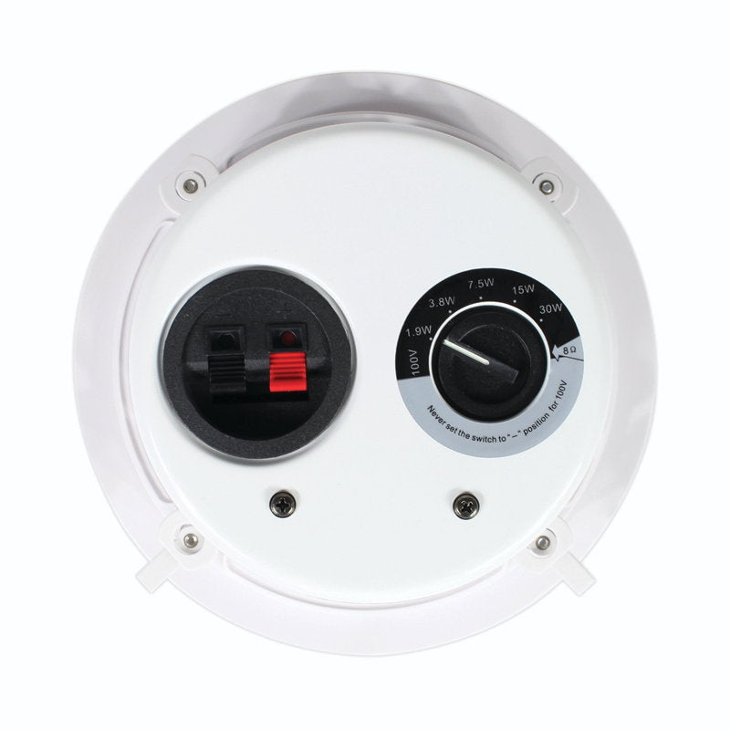 Clever Acoustics CS 630HP 100V 6" 30W Ceiling Speaker - Back Panel and Connections