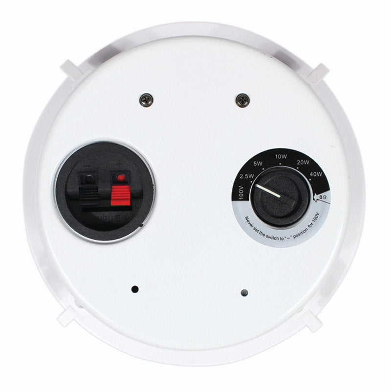 Clever Acoustics CS 840HP 100V 8" 40W Ceiling Speaker - Back Panel and Connections