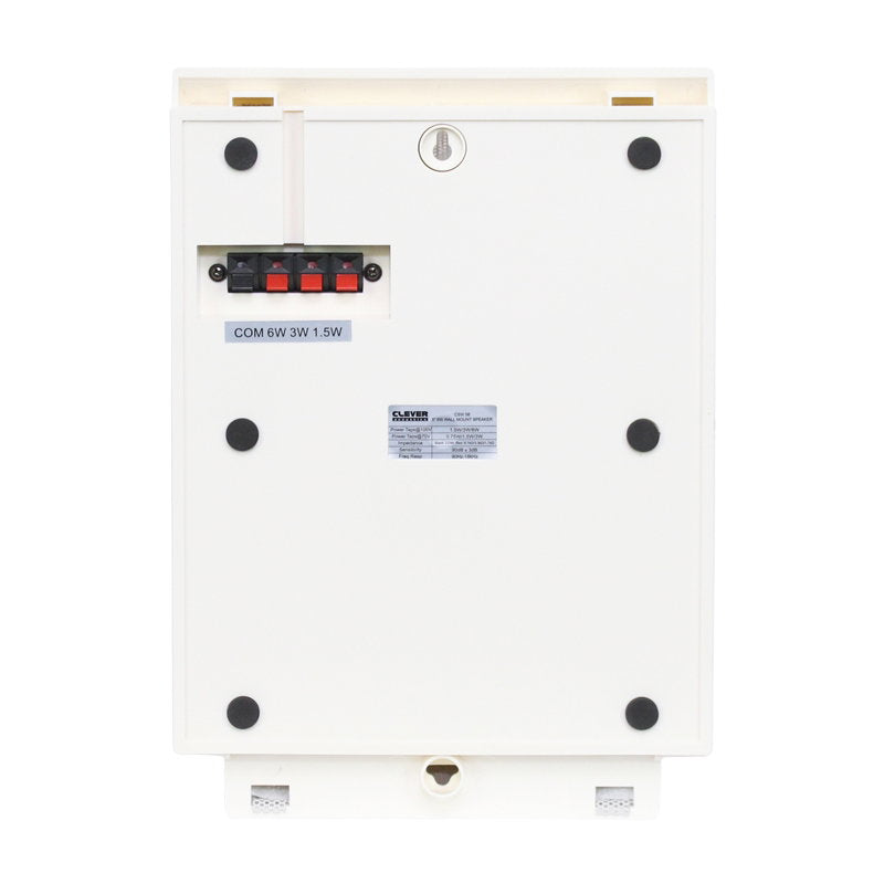 Clever Acoustics CSW 56 100V 5" 6W Wall Mount Speaker - Back Panel and Connections