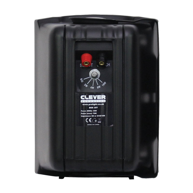 Clever Acoustics BGS 35T  Black 100V Speakers (Pair) - Main View