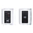 Clever Acoustics ACT 35 White Powered Speakers (Pair) - Back Panel and Connections