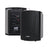 Clever Acoustics ACT 35 Black Powered Speakers (Pair) - Back Panel and Connections