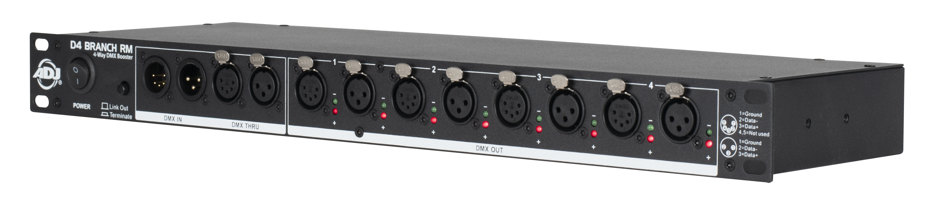 ADJ D4 Branch RM - Back Panel and Connections