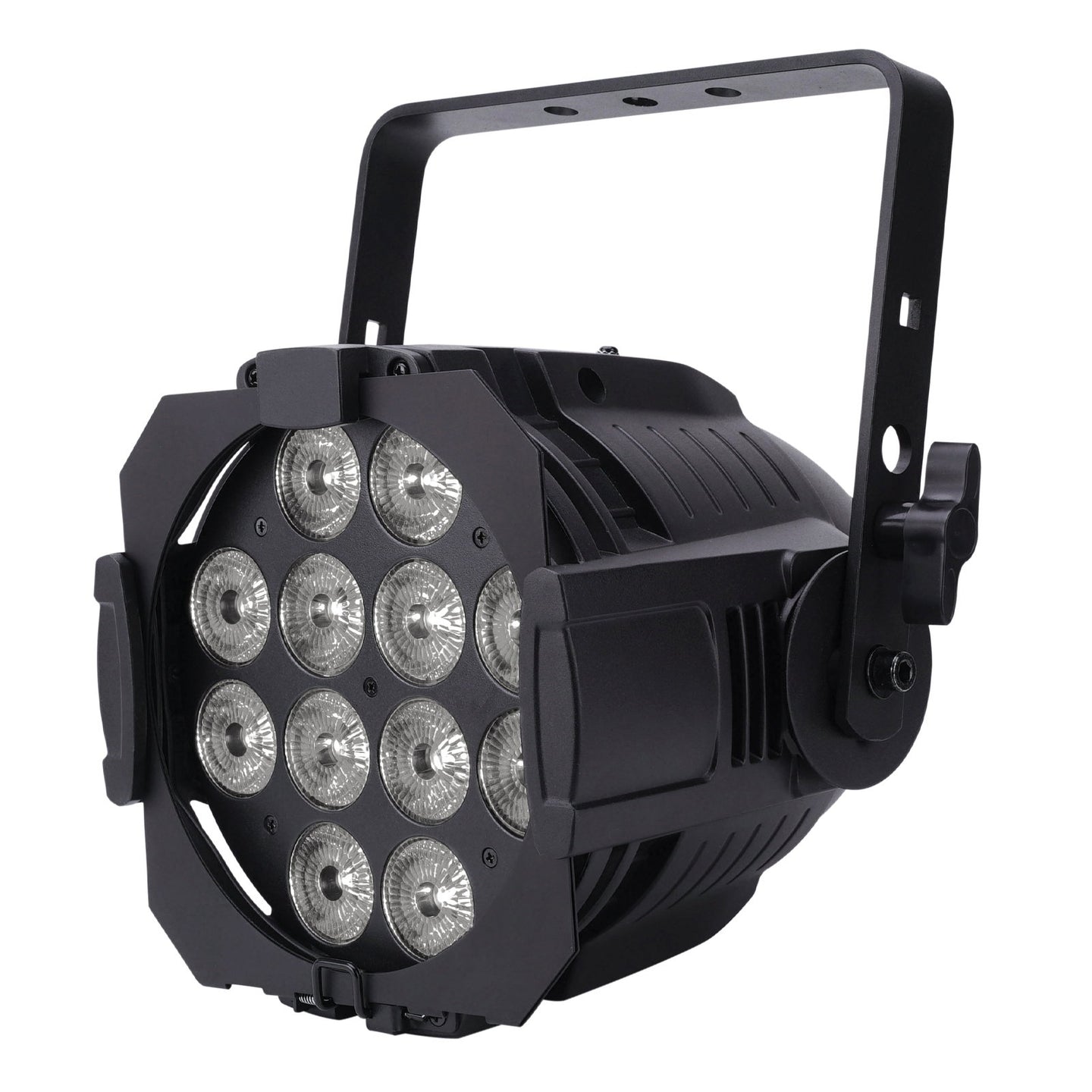 Elumen8 Alu Quad Par 64 MKII (12 x 10W 4-in-1 RGBW) - Back Panel and Connections