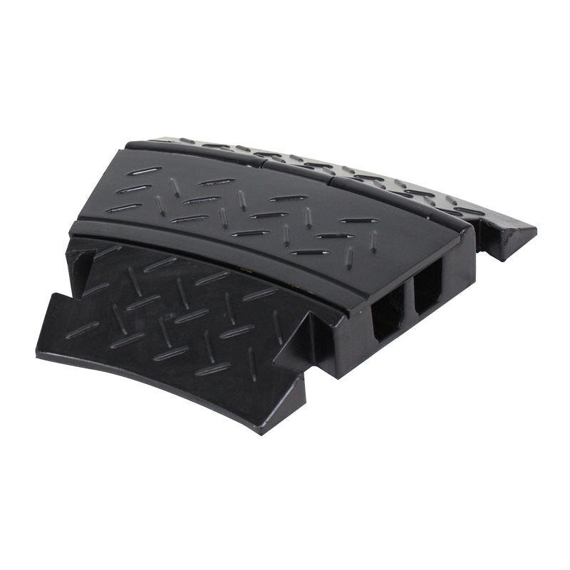 Elumen8 CP 230CB 2 Channel Cable Ramp 30 Degree Corner (Black Lid) - Main View