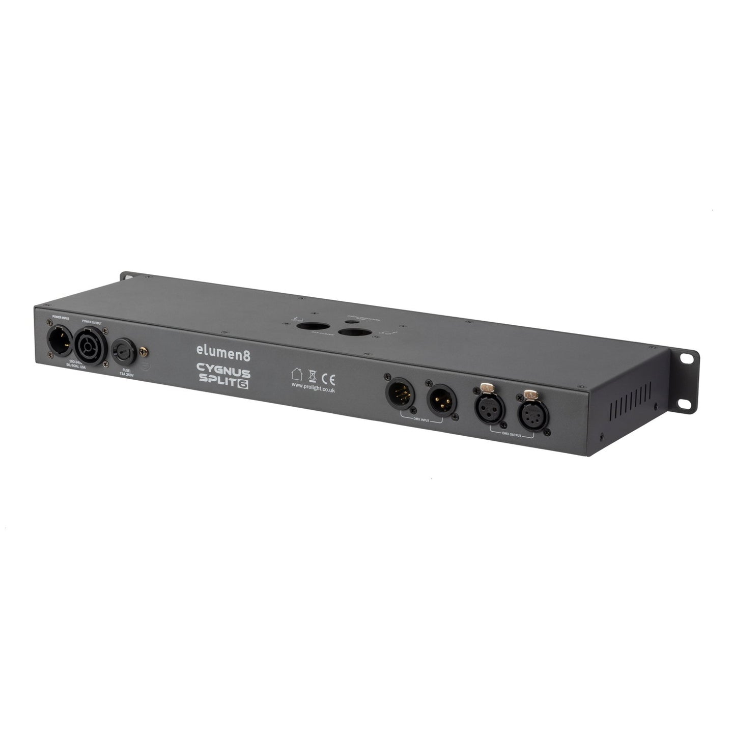 Elumen8 Cygnus SPLIT6 DMX Splitter - Back Panel and Connections