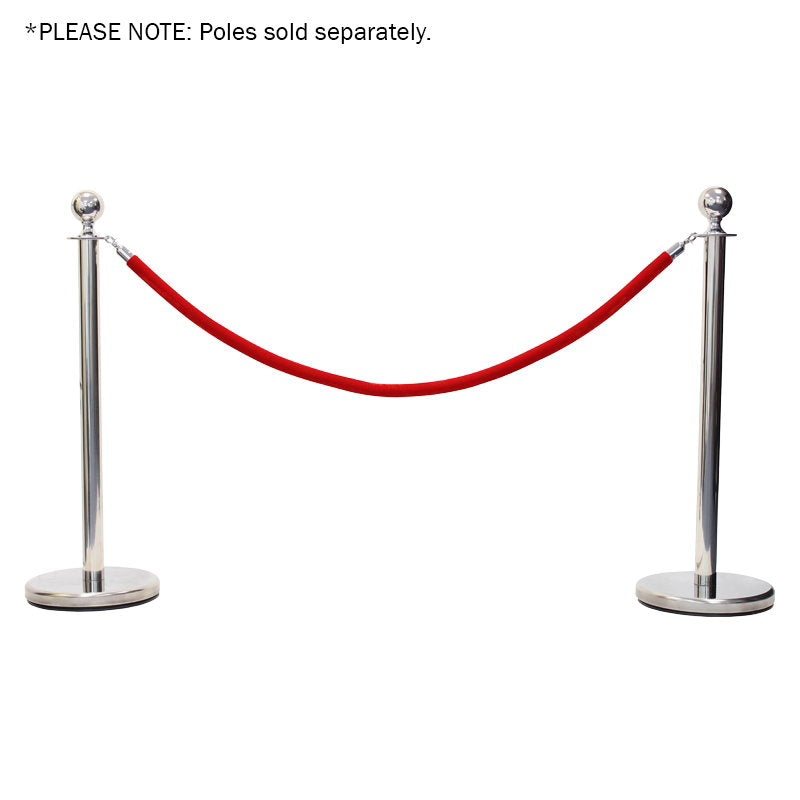 Elumen8 Chrome Barrier Rope Red Velvet - Main View