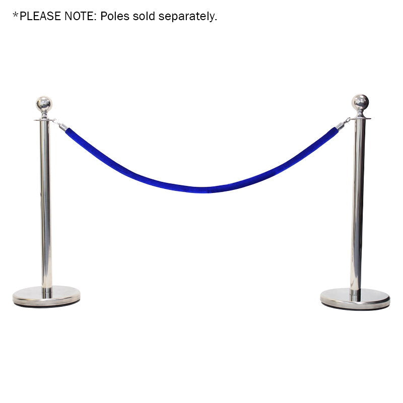 Elumen8 Chrome Barrier Rope Blue Velvet - Alternate View 1