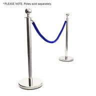 Elumen8 Chrome Barrier Rope Blue Velvet - Back Panel and Connections