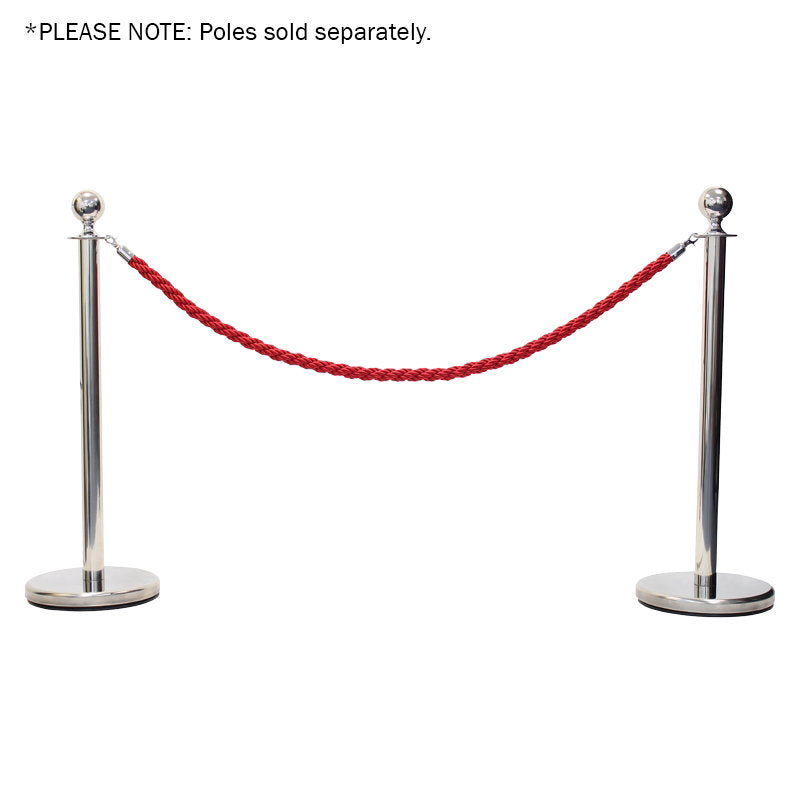 Elumen8 Chrome Barrier Rope Red Twisted - Alternate View 1