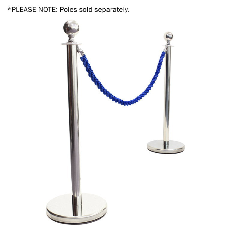 Elumen8 Chrome Barrier Rope Blue Twisted - Back Panel and Connections