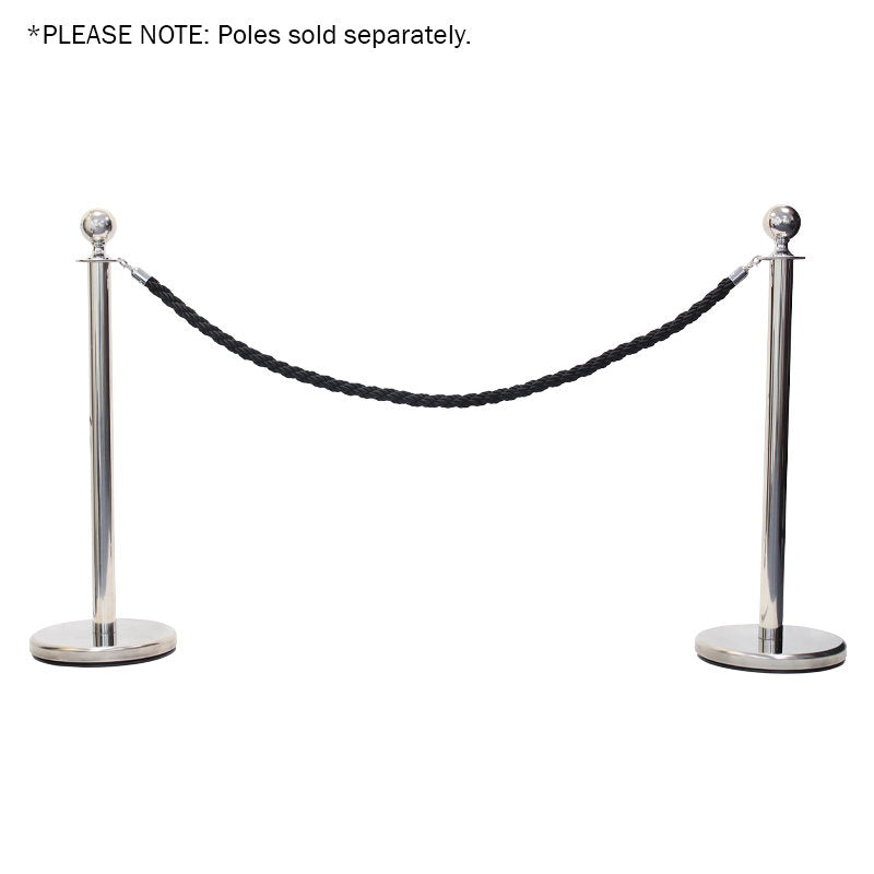 Elumen8 Chrome Barrier Rope Black Twisted - Main View
