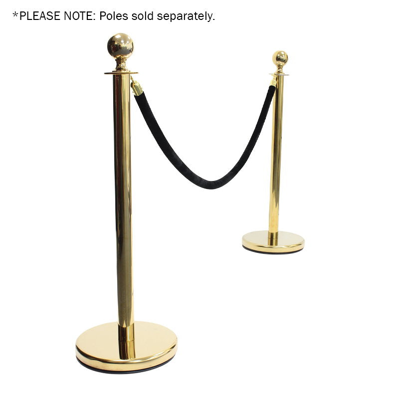 Elumen8 Gold Barrier Rope Black Velvet - Back Panel and Connections