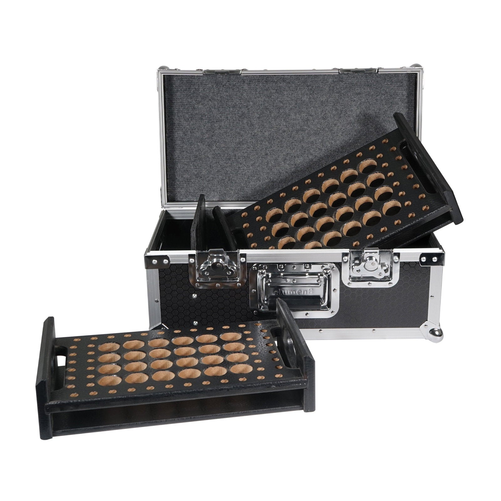Elumen8 Truss Conical Flight Case - Back Panel and Connections