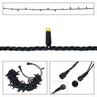 Elumen8 Rubber Connectable Dimmable LED String Lights Warm White 10m - Back Panel and Connections