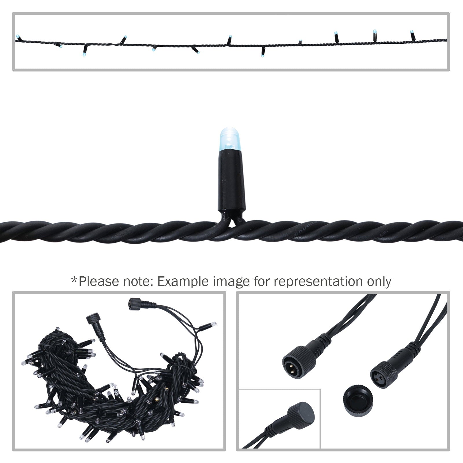 Elumen8 Rubber Connectable Dimmable LED String Lights Cool White 10m - Alternate View 5