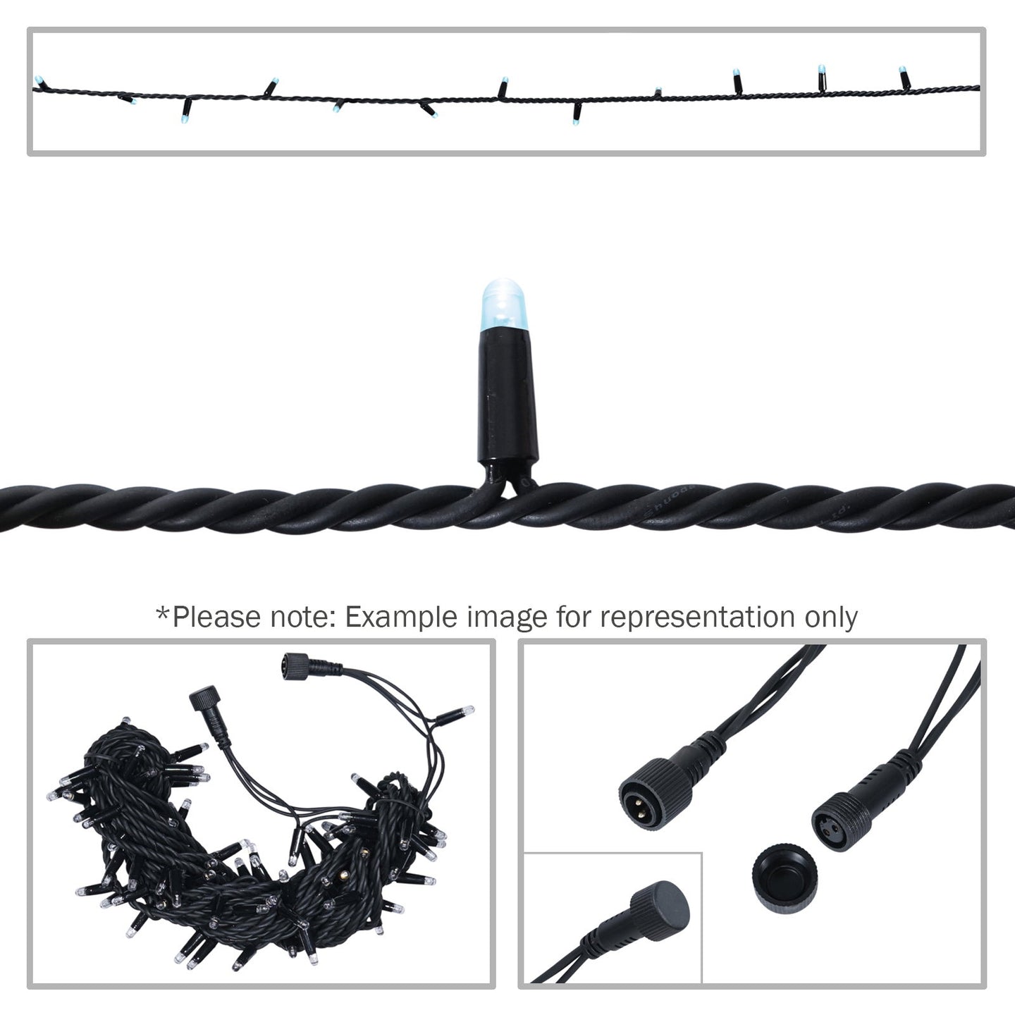 Elumen8 Rubber Connectable Dimmable LED String Lights Cool White 10m - Alternate View 5