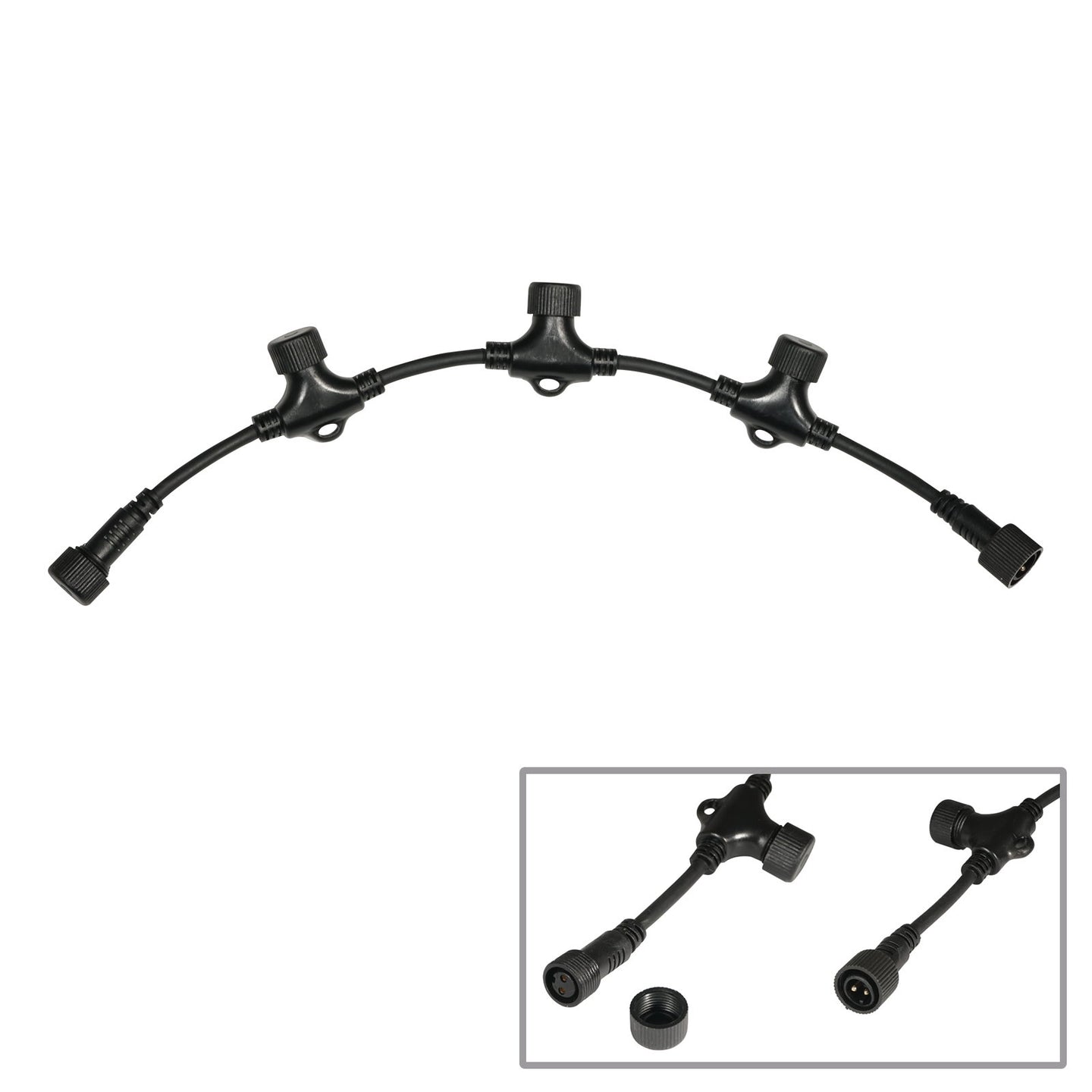 Elumen8 String/Net Lights Adaptor Cable - 1 In 3 Out 0.4m - Main View