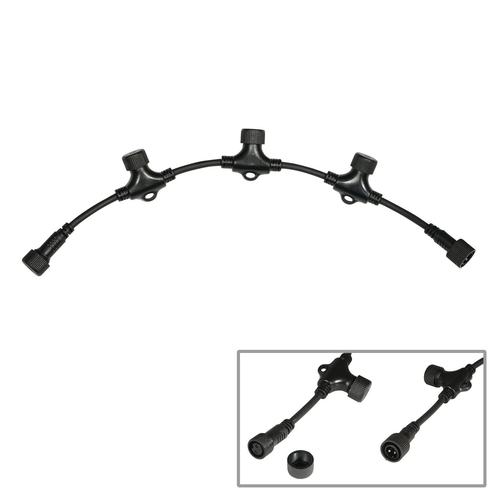 Elumen8 String/Net Lights Adaptor Cable - 1 In 3 Out 0.4m - Main View