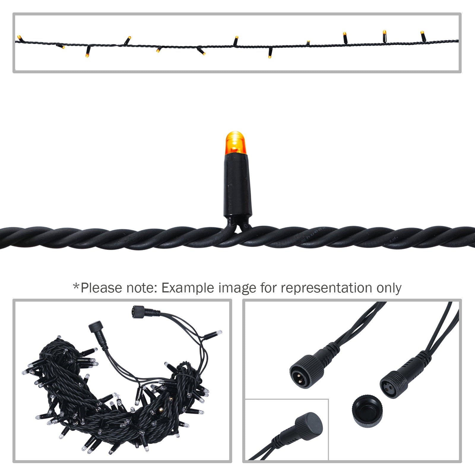 Elumen8 Rubber Connectable Dimmable LED String Lights Orange 20m - Alternate View 5