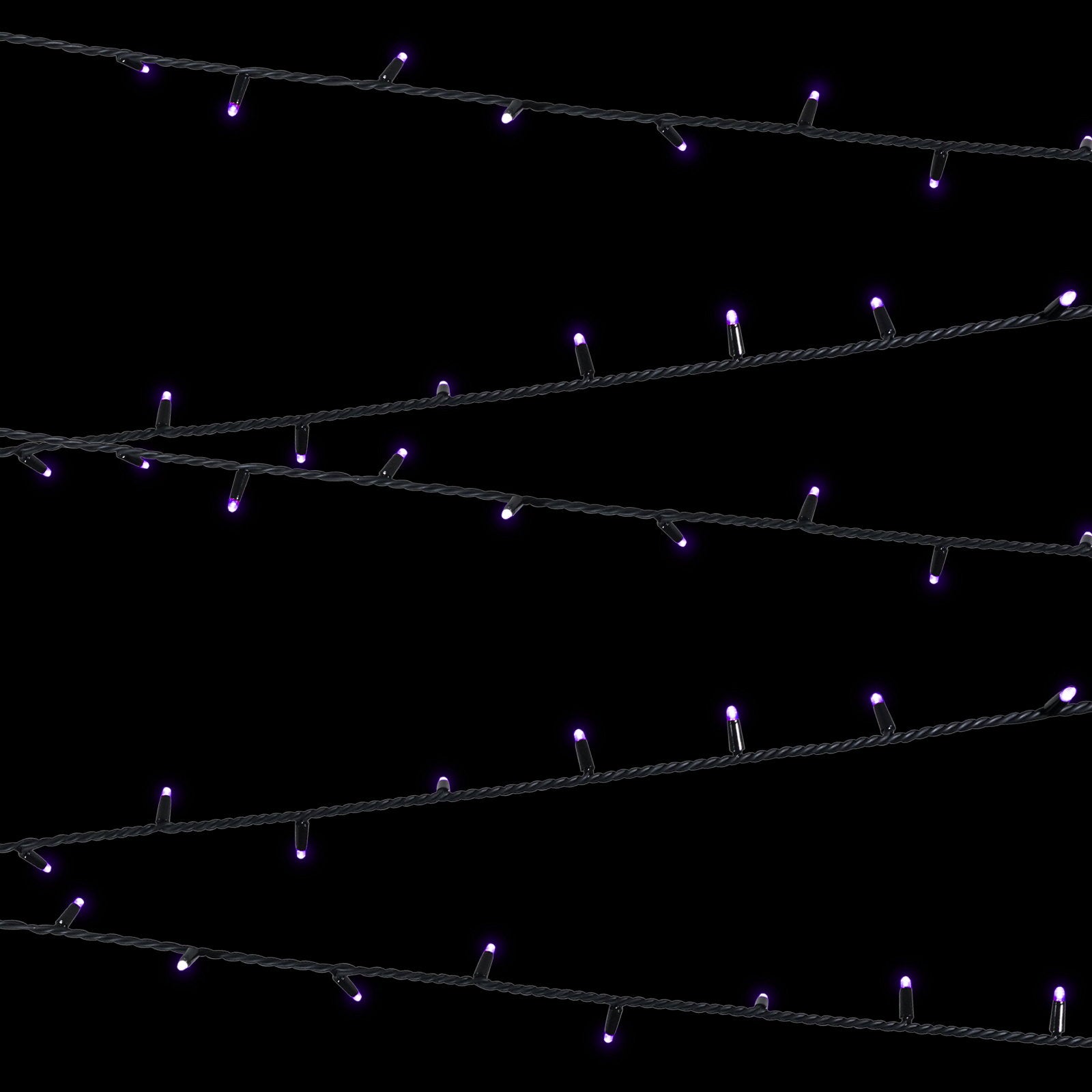 Elumen8 Rubber Connectable Dimmable LED String Lights Purple 20m - Back Panel and Connections