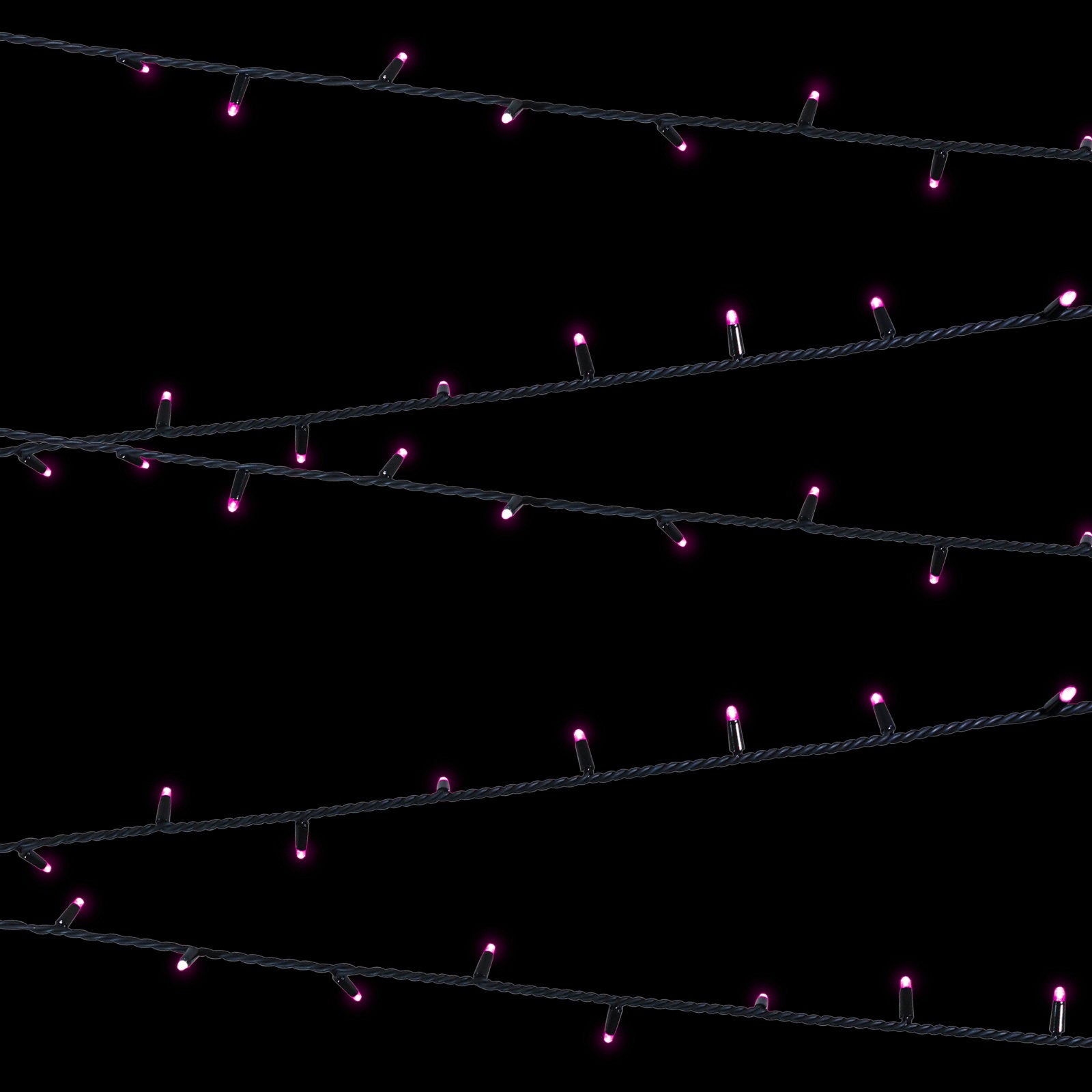 Elumen8 Rubber Connectable Dimmable LED String Lights Pink 20m - Back Panel and Connections