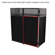 Equinox Combi Booth System Replacement Black Lycra Set (4 Panels) - Main View