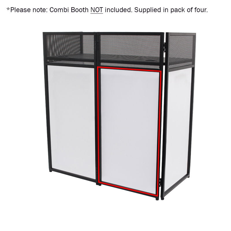 Equinox Combi Booth System Replacement White Lycra Set (4 Panels) - Main View