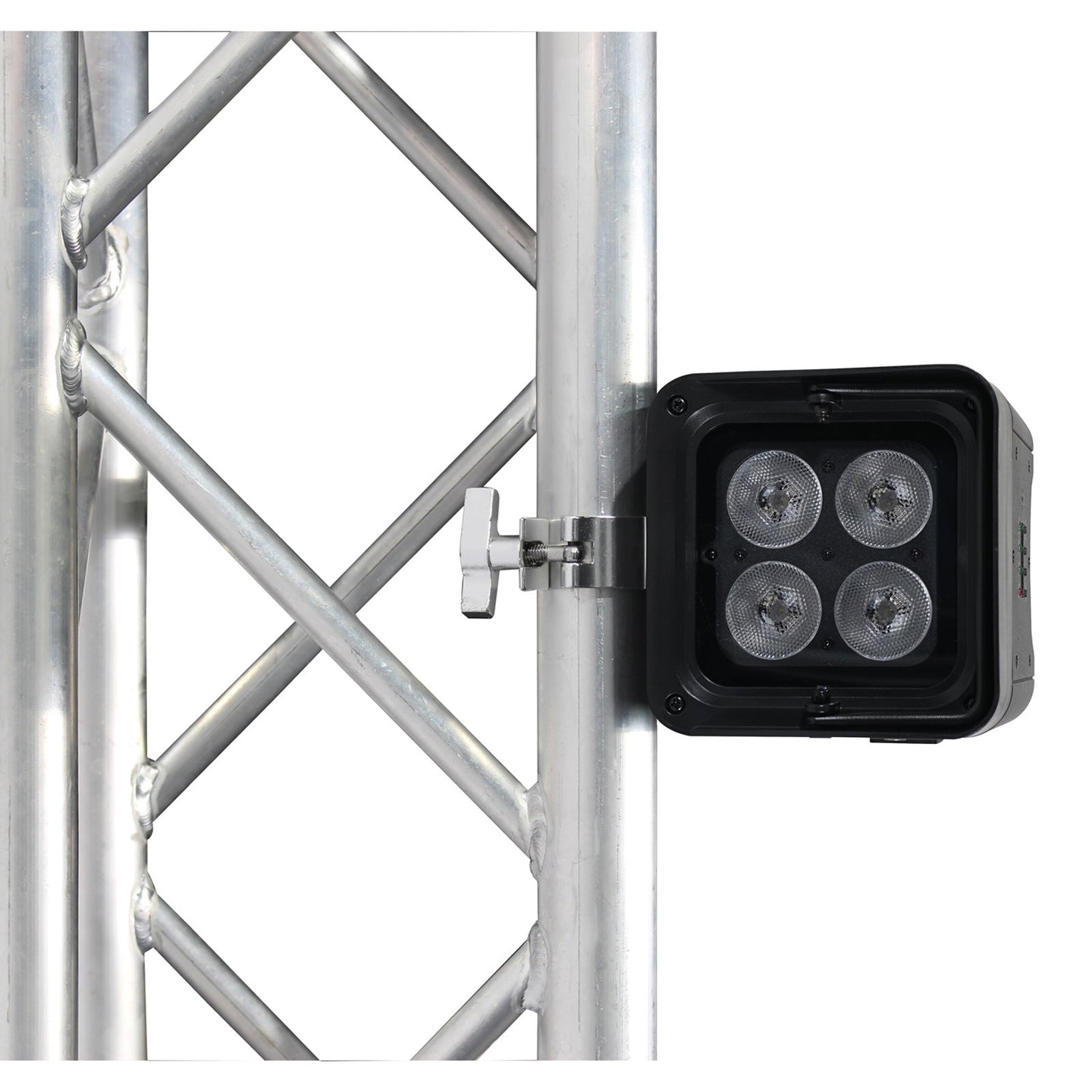 Equinox Colour Raider Lithium Battery Uplighter Pack - Back Panel and Connections