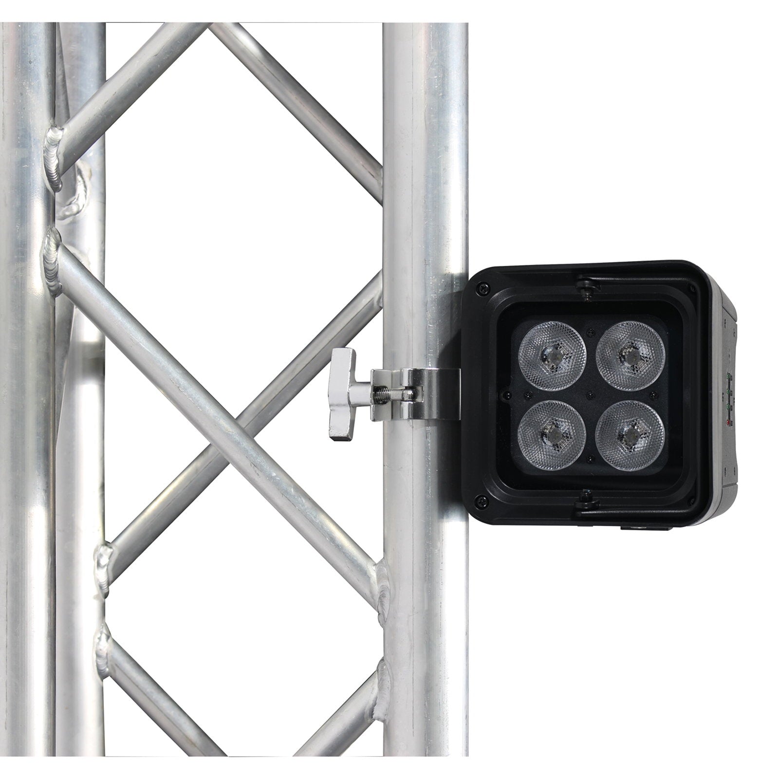 Equinox Colour Raider Lithium Battery Uplighter Pack - Back Panel and Connections