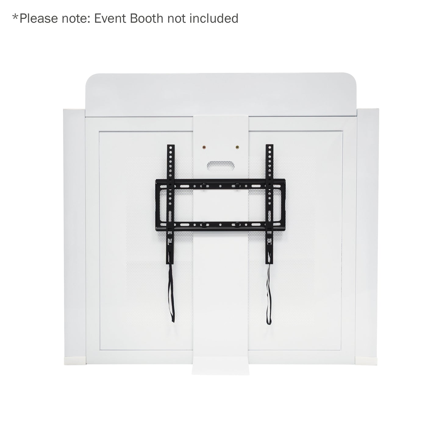 Equinox Event Booth White TV Bracket - Back Panel and Connections