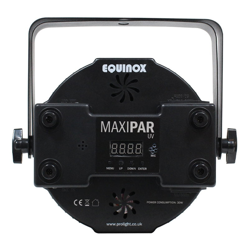 Equinox MaxiPar UV - Back Panel and Connections