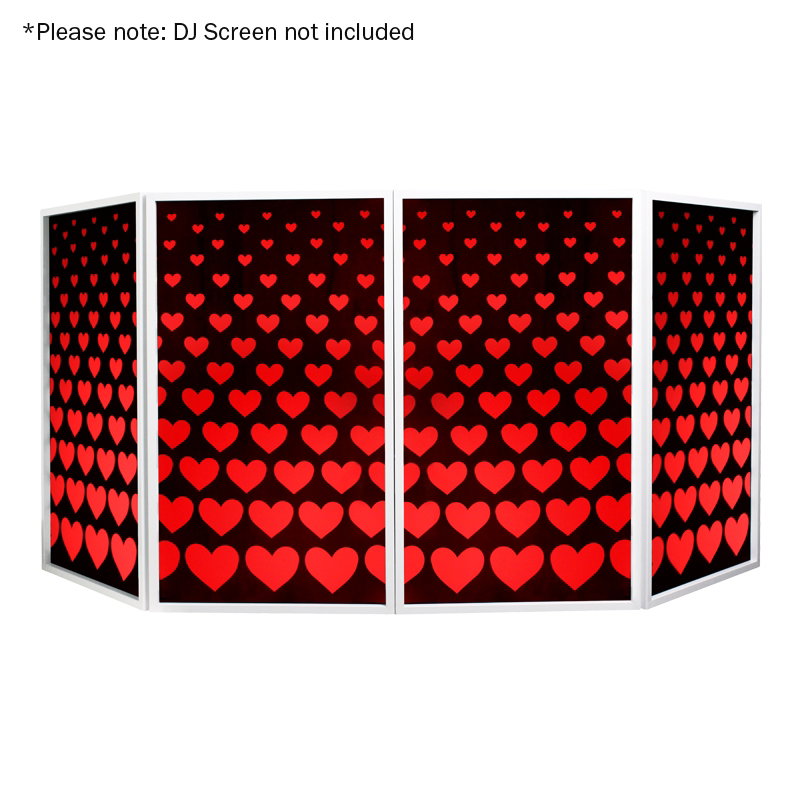 Equinox DJ Screen Heart Design Lycra (4 Pack) - Alternate View 1