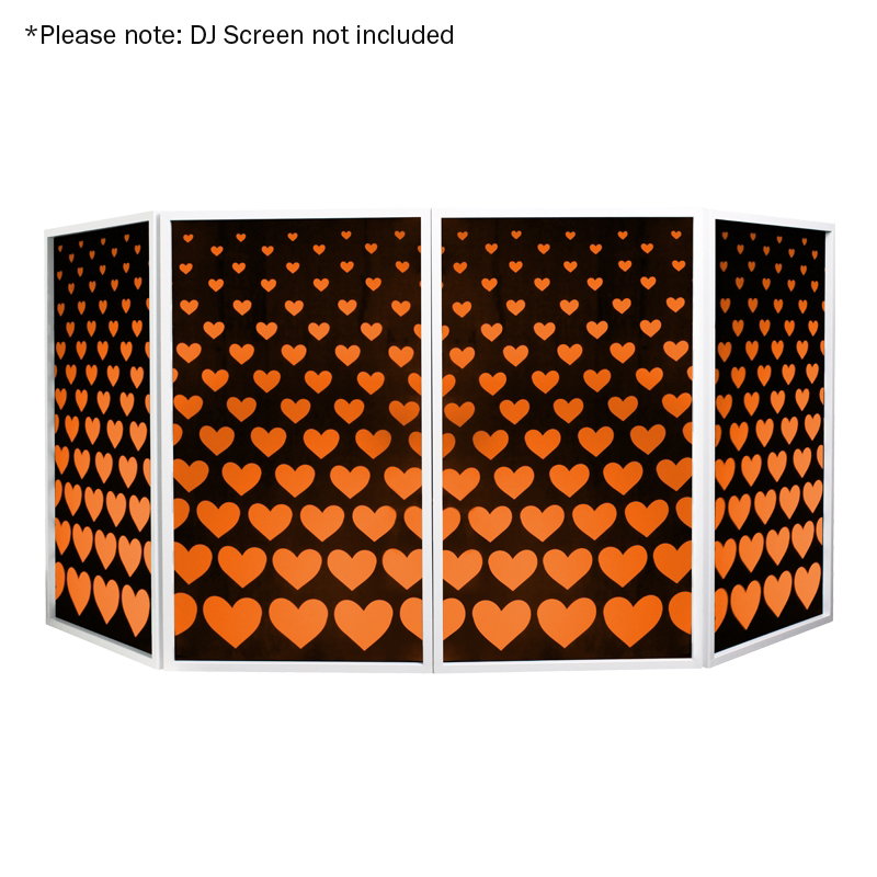 Equinox DJ Screen Heart Design Lycra (4 Pack) - Main View