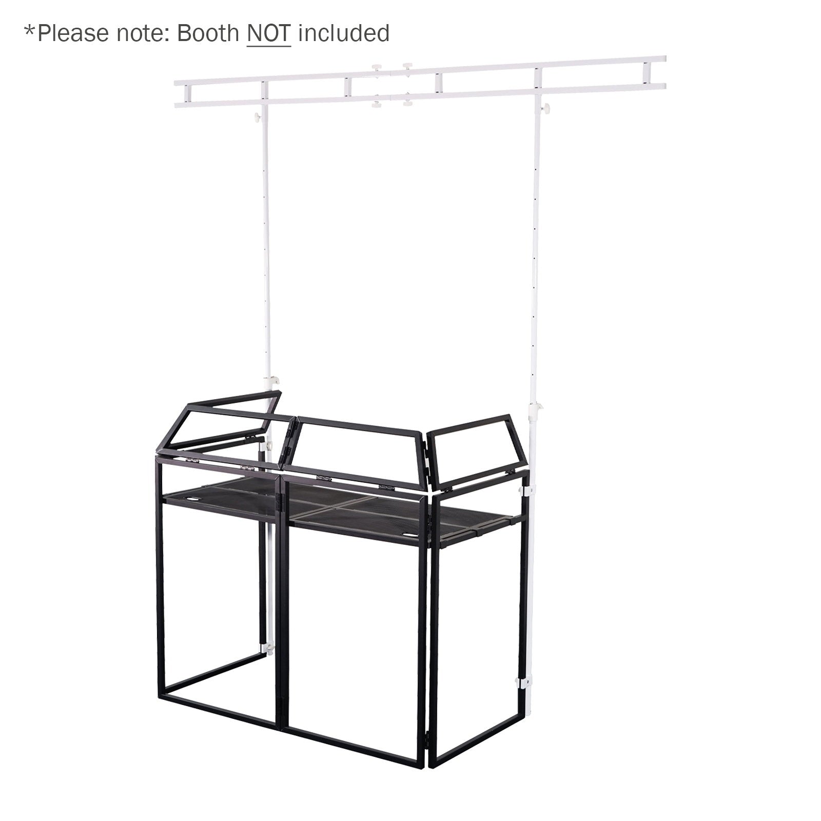 Equinox DJ Booth Overhead Kit MKII White - Back Panel and Connections