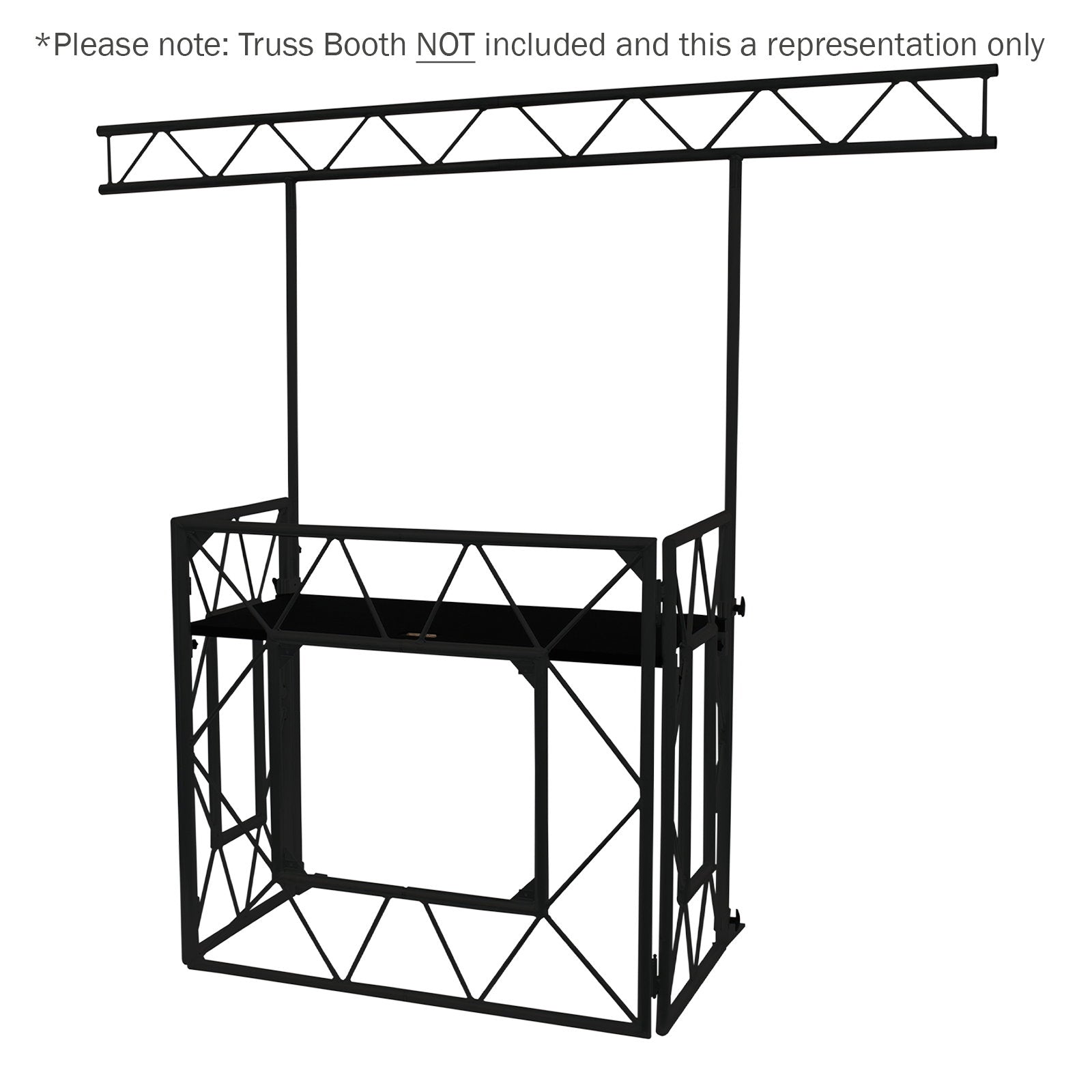 Equinox Truss Booth Overhead Kit (Matt Black) - Back Panel and Connections