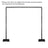 Equinox Pipe and Drape 1.8m - 4.2m Vertical Upright - Back Panel and Connections