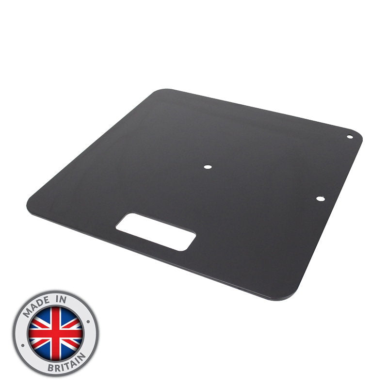 Equinox Pipe and Drape Black Steel Base Plate (Requires Spigot) - Back Panel and Connections