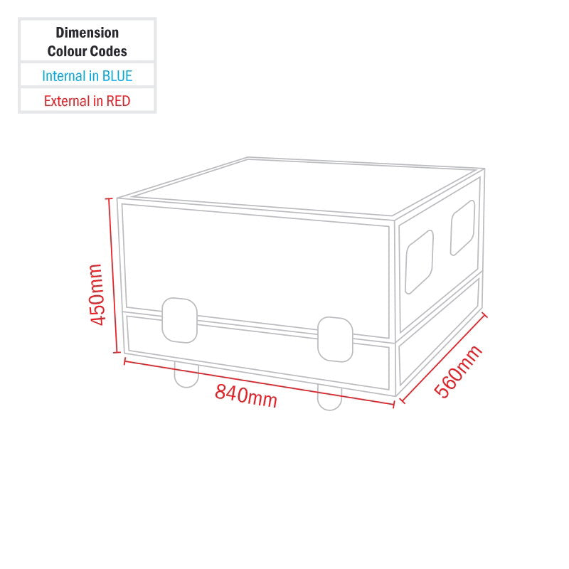 Equinox Arcus 2000 Flight Case - Back Panel and Connections