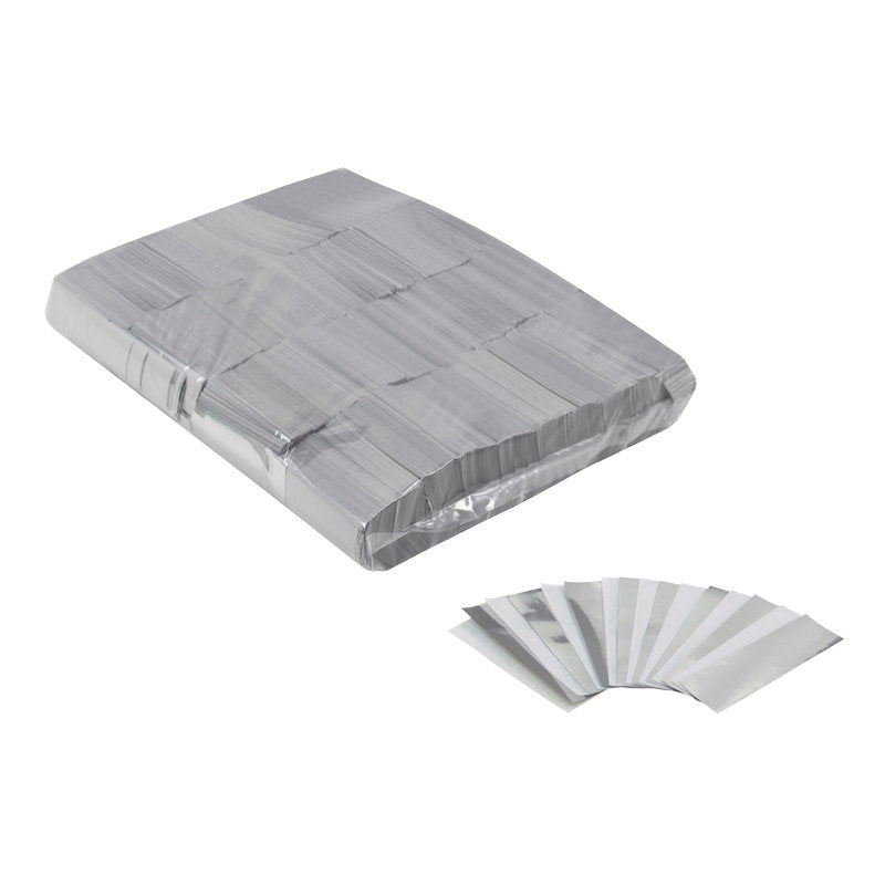 Equinox Loose Confetti 17 x 55mm - White and Metallic Silver 1kg - Main View