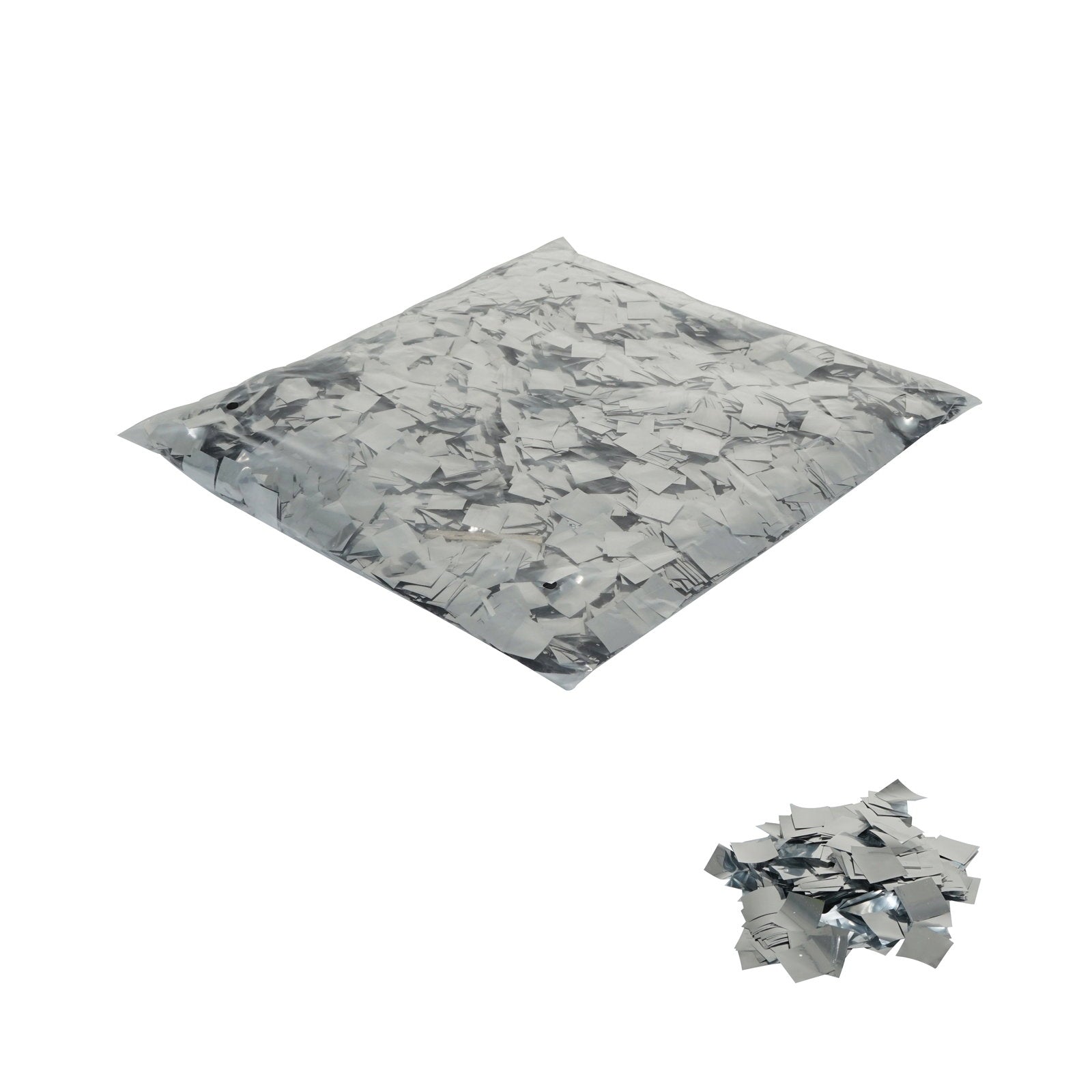 Equinox Loose Confetti Squares 17 x 17mm - Metallic Silver 1kg - Main View