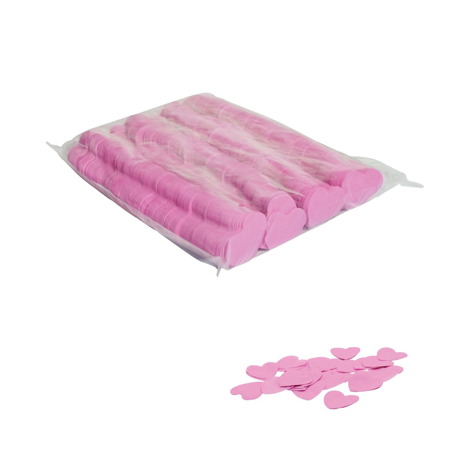 Equinox Loose Confetti Hearts 55mmØ - Pink 1kg - Main View