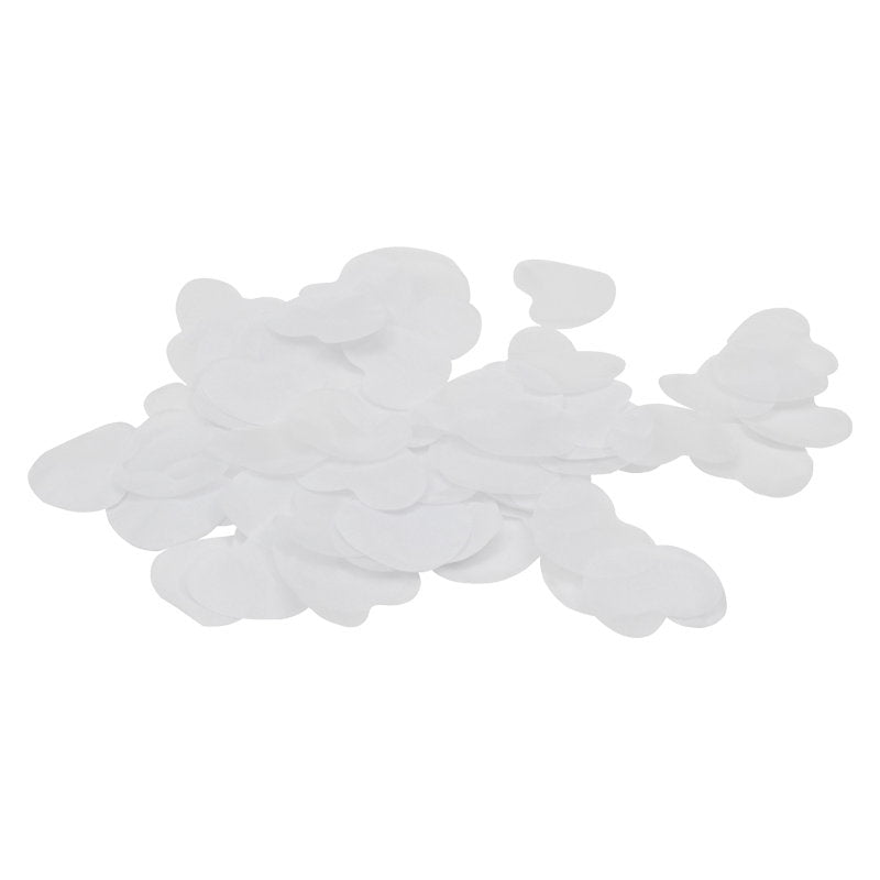 Equinox Loose Confetti Hearts 55mmØ - White 1kg - Main View