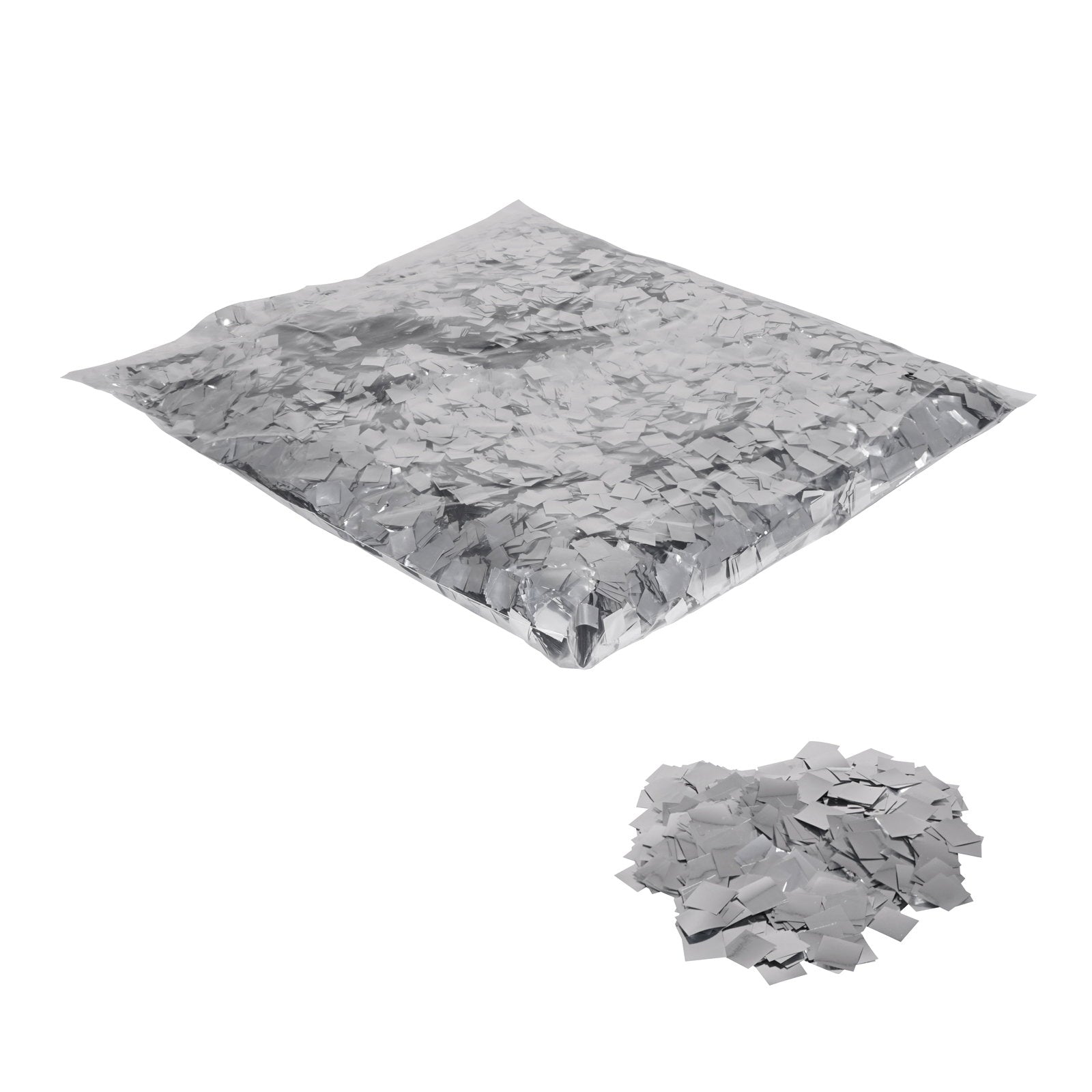 Equinox Loose Confetti 10 x 10mm - Silver Metallic 1kg - Main View