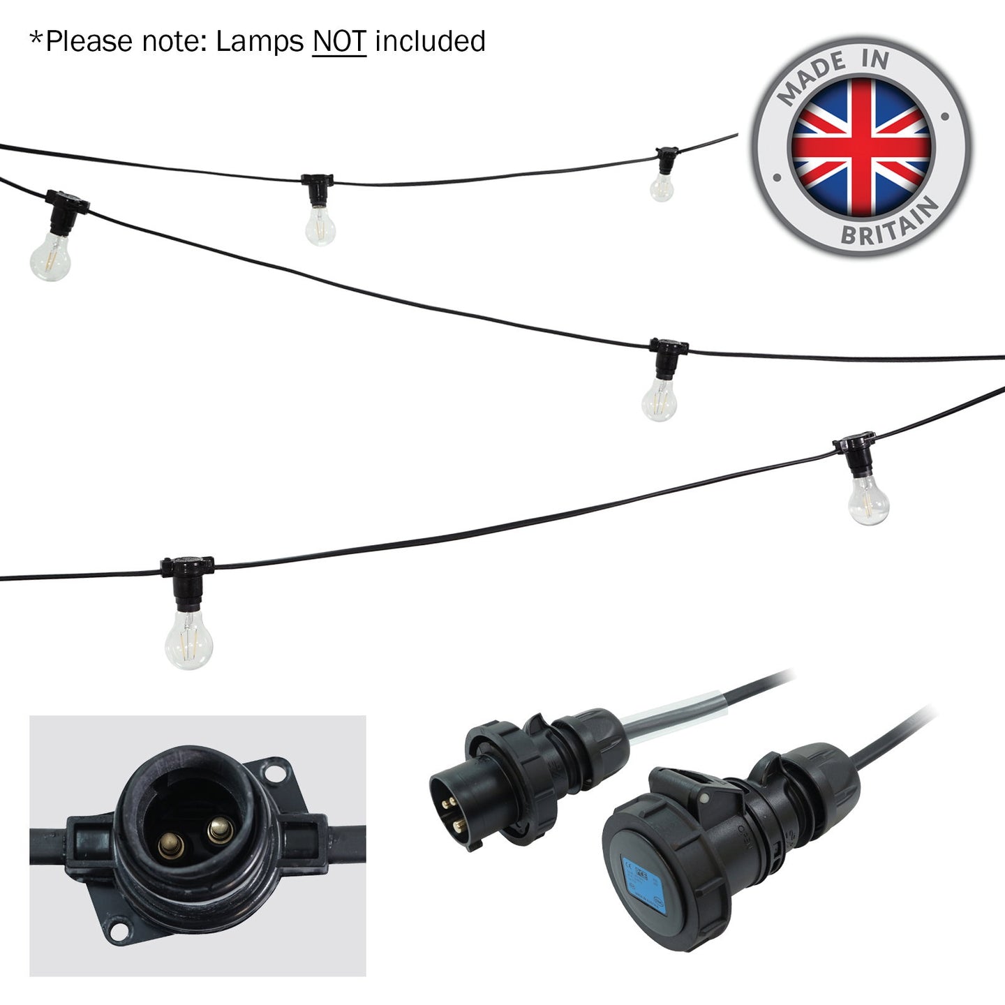 Elumen8 100m BC Heavy Duty Rubber Festoon 1m Spacing - Alternate View 4