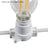 Elumen8 25m BC Heavy Duty White Rubber Festoon 0.33m Spacing - Back Panel and Connections