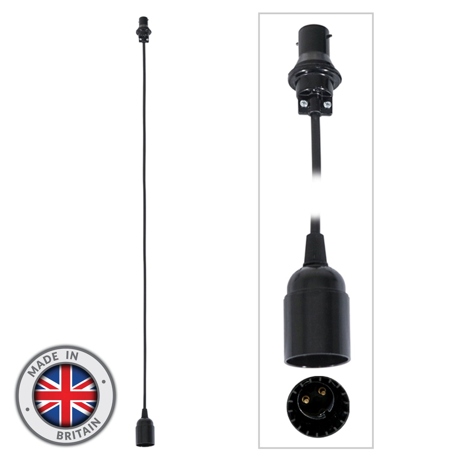 Elumen8 1.0m BC Festoon Pendant - B22 Lamp Holder - Main View